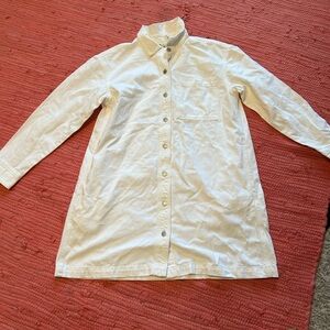 Madewell White Button-Up Shirt Dress- small